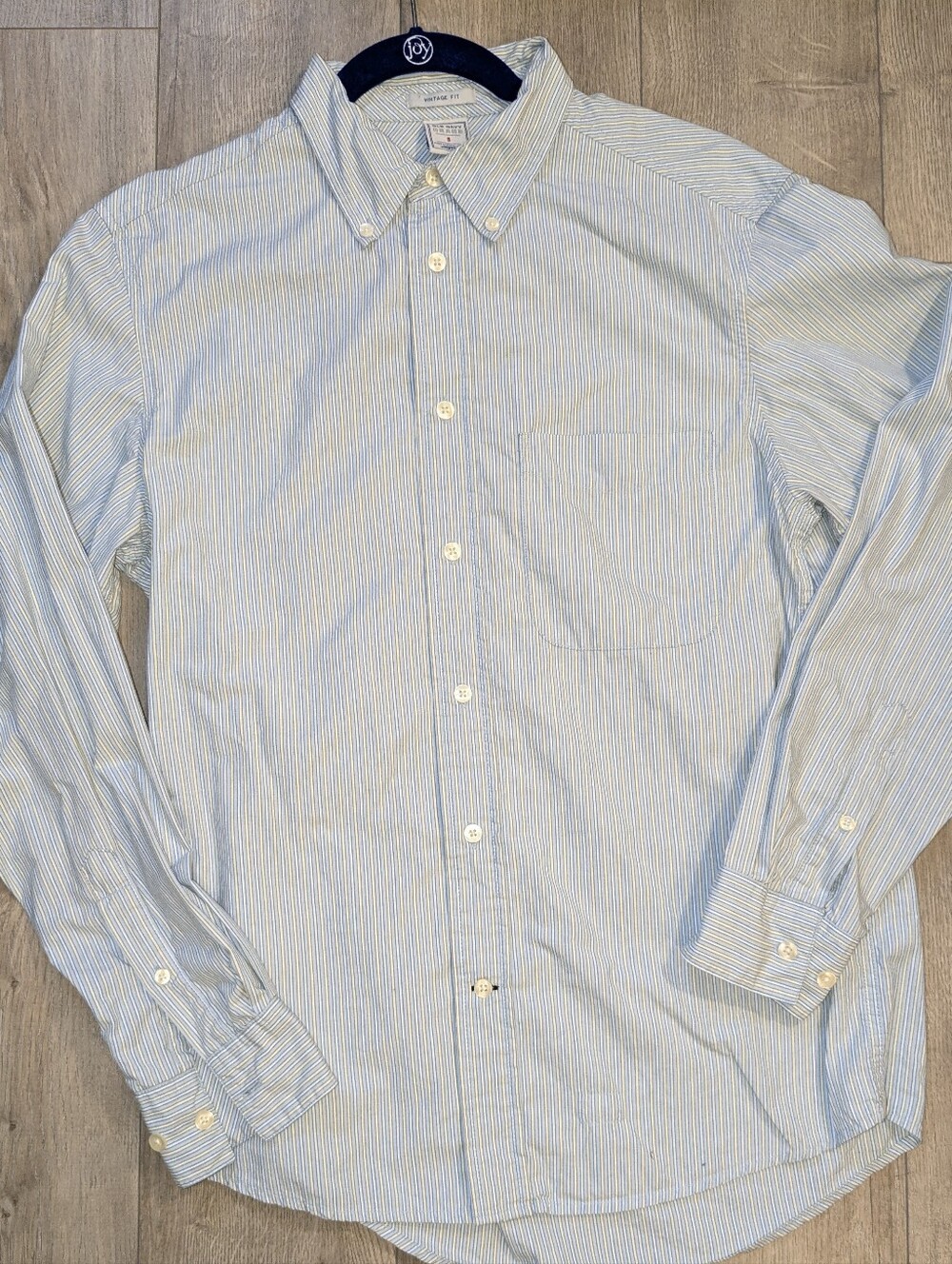 MENS OLD NAVY VINTAGE FIT LONG SLEEVE BUTTON DOWN SHIRT - SIZE S